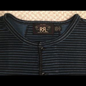 Ralph Lauren RRL Indigo cotton Henley - Small